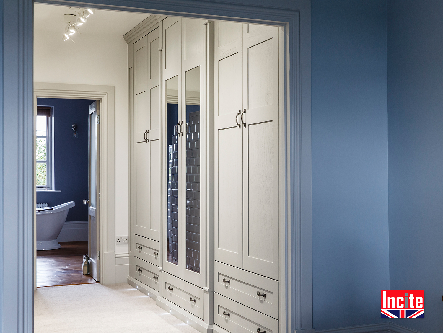 Luxury Painted Fitted Wardrobes Incite Interiors